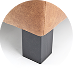 Metaal blokpoot zwart