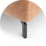 Metaal schuin poot zwart