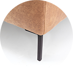 Metalen hoekpoot zwart