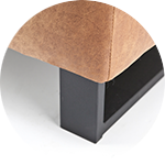 Metaal sledepoot zwart